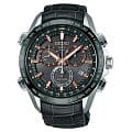 Seiko Seiko Astron GPS Solar SSE023J1  SSE023J1  мужские часы черный циферблат, браслет кожаный — вид спереди