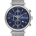 Jacques Philippe Jacques Philippe Aviator JPQGC021236N  JPQGC021236N кварцевые мужские часы синий циферблат, браслет нержавеющая сталь — вид спереди