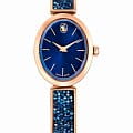 Swarovski Swarovski Crystal Rock Oval 5656822  5656822 кварцевые женские часы синий циферблат, браслет нержавеющая сталь с pvd-покрытием — вид спереди