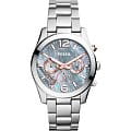 Fossil Fossil Carlie  ES3880  ES3880 кварцевые женские часы серый циферблат, браслет нержавеющая сталь — вид спереди
