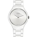 Rado Rado True Thinline R27958022  R27958022 кварцевые женские часы белый циферблат, браслет высокотехнологичная керамика — вид спереди