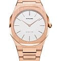 D1 Milano D1 Milano Ultra Thin UTBL02  UTBL02 кварцевые женские часы белый циферблат, браслет нержавеющая сталь с pvd-покрытием — вид спереди