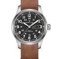 Hamilton Hamilton Khaki Field Day Date Auto H70535531  H70535531 механические мужские часы серый циферблат, браслет кожаный — вид спереди