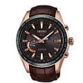 Seiko Seiko Astron GPS Solar SSE095J1  SSE095J1  мужские часы коричневый циферблат, браслет кожаный — вид спереди